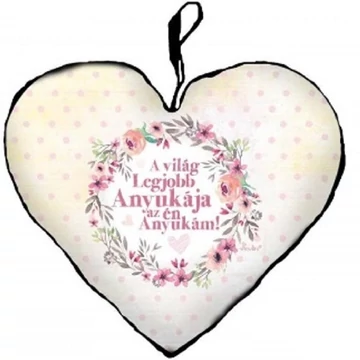 Anyáknapi ajándék szív párna felirattal 25x21cm