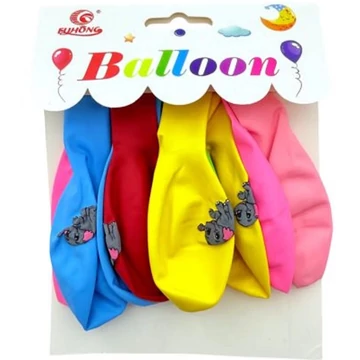 Elefántos party lufi 30cm 10db-os kiszerelésben 72831