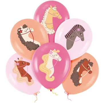 Vidám lovacskás party lufi 6db-os kiszerelésben