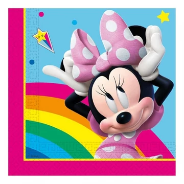 Minnie szivárványos party szaléváta 20db-os kiszerelésben