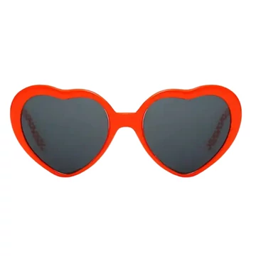 Szív alakú party szemüveg piros színben
