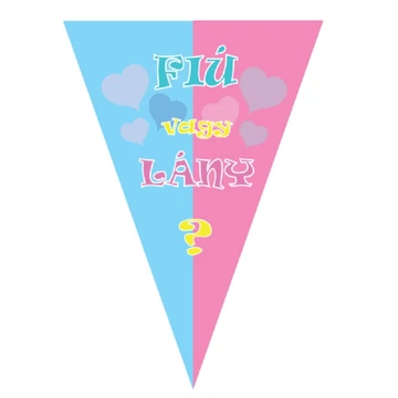 Fiú vagy lány party zászló 2,5m