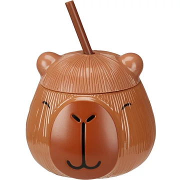 Kapibara műanyag pohár szívószállal 170496420