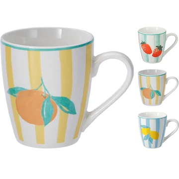 Excellent Houseware porcelán bögre 3 féle nyári mintával Q04000500