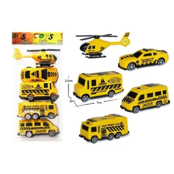 Játék közutas autókészlet 5db-os kiszerelésben 45428