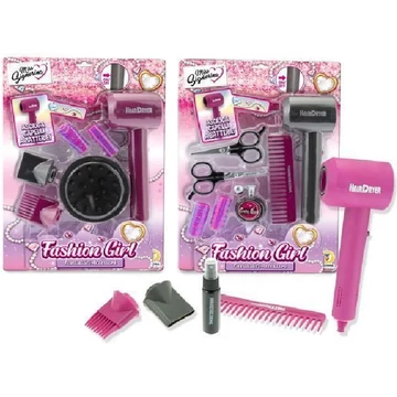Játék fodrászkészlet kétféle színben 