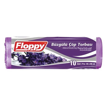 Floppy húzózáras levendula illatú szemeteszsák 30L 10db