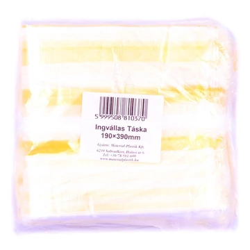 Eldobható polietilén (PE) táska 19x39 cm 500 db 1,81kg