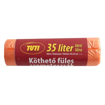 Tuti köthető füles szemeteszsák 35L kiszerelésben 50x65cm