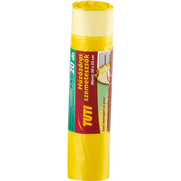 Tuti húzózáras szemeteszsák 25L 20 db-os kiszerelésben 50x55cm