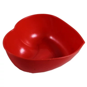 Szív alakú műanyag tál többféle színben