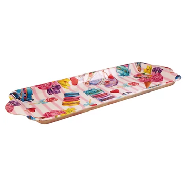 Hosszúkás műanyag tálca többféle változatban 39x17cm 265531