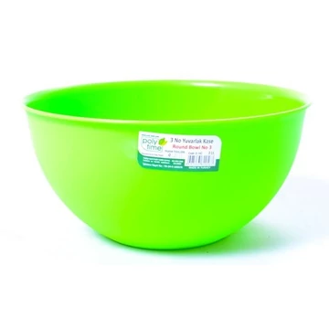 Műanyag kerek tálka 2L többféle színben