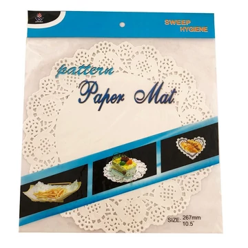 Kerek torta csipke fehér színben 12 db-os kiszerelésben 26cm