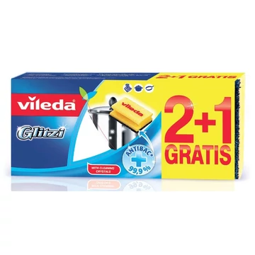Vileda Glitzi Mosogató szivacs 2+1 db-os kiszerelésben