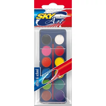 Sky 12 db-os vízfesték készlet kicsi WCS12B