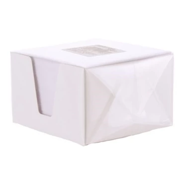 Tokos jegyzettömb fehér színben 90x90x55mm