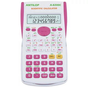 Tudományos számológép 240 funkciós rózsaszín színben 85X160X23mm 8200C