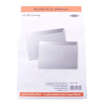 Szilikonos boríték 25 db-os kiszerelésben 114x162mm LC/6