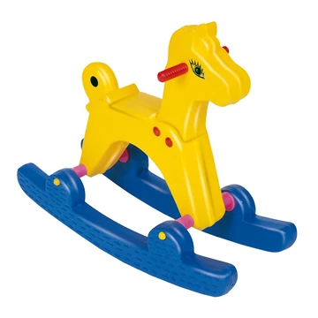 Sárga - kék színű hintaló - csak egyedi szállítással vagy személyes átvétellel