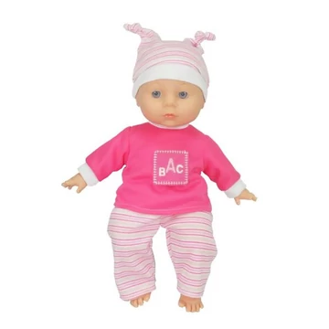 Üveg szemű játékbaba sapkában 16x33,5cm BA2543