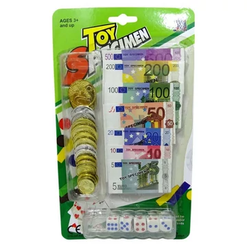 Játék pénz+dobókockák 82227