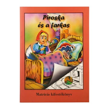 Piroka és a farkas matricás kifestő