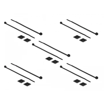 Delock Kábelkötegelő talp 20 x 20 mm, kábelkötegelővel, melynek hossza 200 mm x szélessége 2,5 mm fe