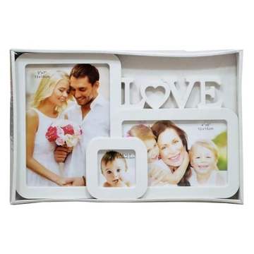 Fotókeret 3 db fényképpel Love felirattal 71173