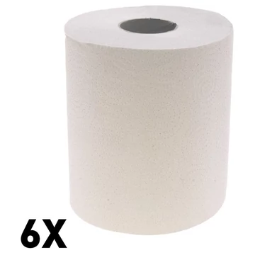 Ipari papírtörlő 19cm 2rétegű 6tekercs fehér