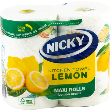 Nicky papírtörlő citromos 2tekercs 2rétegű 90lap