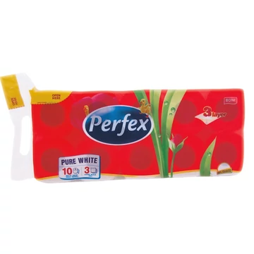 Perfex WC papír 10tekercs (8+2) 3rétegű
