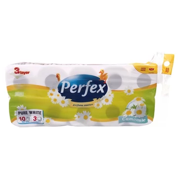 Perfex WC papír kamilla 10tekercs (8+2) 3rétegű