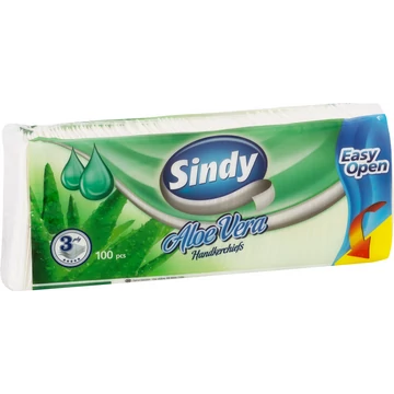 Sindy papírzsebkendő Aloe Vera 100db 3rétegű