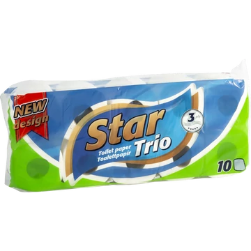 Star Trio WC papír 10tekercs 3rétegű