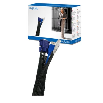 LogiLink Flexibilis kábel burkolat, fekete