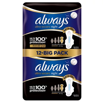 Always duo ultra extra night egészségügyi betét 12db