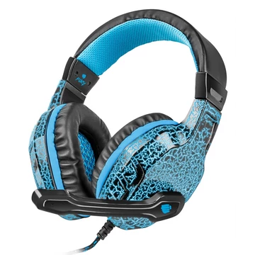 Fury Hellcat mikrofonos gamer fejhallgató, fekete-kék