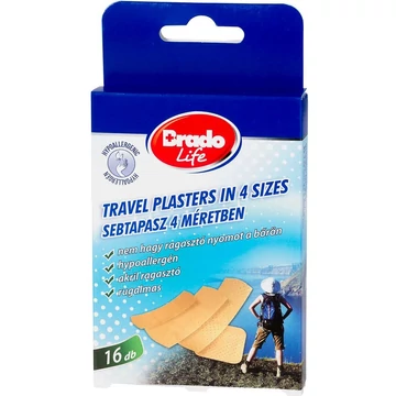 Brado Life sebtapasz 16db travel 4féle méret