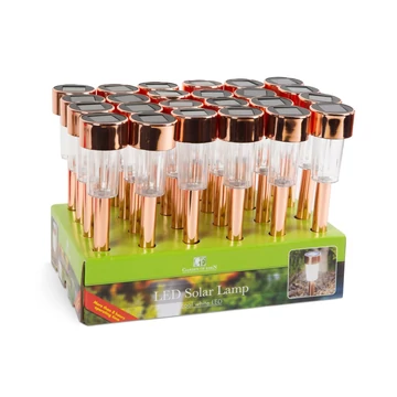 Szolárlámpa ledes rozéarany 30cm 11702c