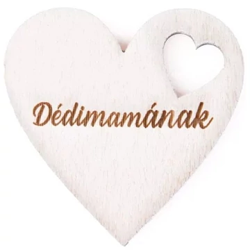 Feliratos fa tábla szivecske dédimamának 5cm 6db MT9-154
