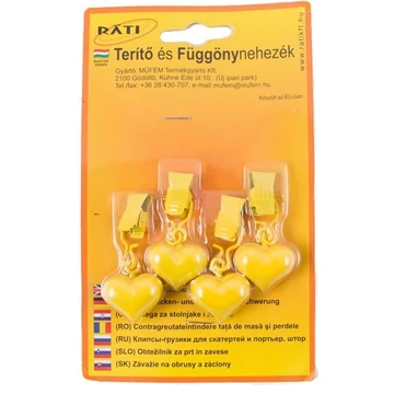 Terítő- és függöny nehezék 4db sárga 9015-10