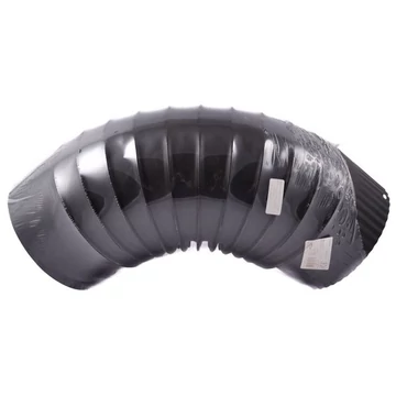 Fekete könyök füstcső 120mm 13664