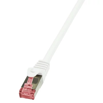 LogiLink CAT6 S/FTP Patch Cable PrimeLine AWG27 PIMF LSZH white 0,50m