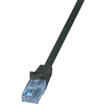 Logilink Patch Cable Cat.6A U/UTP, black,  0,25m