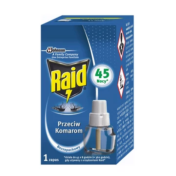 Raid szúnyogirtó utántöltő folyadék 45 éjszaka 27ml