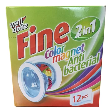 Well done fine antibacterial színvédő kendő 12db