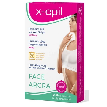 X-epil szőrtelenítő gyanta csík arcra 12db-os kiszerelésben