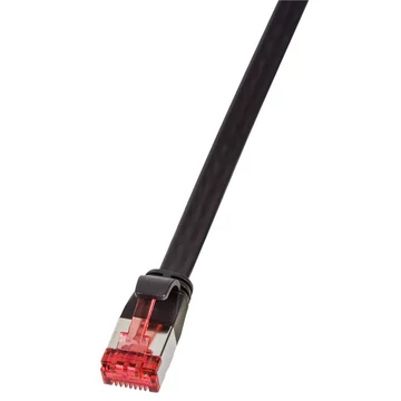 Logilink Patch Cable Flat Cat.6A Shielded  0,25m black