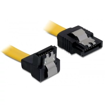 Delock SATA 6 Gb/s le /egyenes kábel, fém, 30 cm